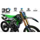 Motorrad Dekor-Kit Kit Dekor Motocross KAWASAKI MATE FINISH 3D