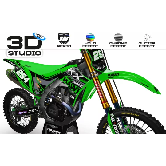 Kit adesivos moto Kit adesivos Motocross KAWASAKI KAWi new 3D