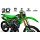 Motorrad Dekor-Kit Kit Dekor Motocross KAWASAKI KAWi new 3D