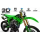 Kit adhesivos para moto KIT ADHESIVOS de motocross KAWASAKI PRORIDER 3D
