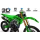 Kit adhesivos moto KIT ADHESIVOS Motocross KAWASAKI JUST1 GREEN 3D