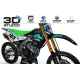 Motorrad-DEKOR Dekor KAWASAKI PERSO FERNCROSS 3D