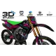 Kit adesivos moto KIT ADESIVOS Motocross KAWASAKI PERSO COLLOR 3D