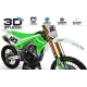 Motorrad DEKOR-Kit Dekor Motocross KAWASAKI EVS ORIGINE 3D