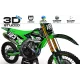 Motorstickerset Stickerset Motorcross KAWASAKI GO PRO hart and huntington (REF:PRDA38B) 3D