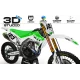 Kit déco moto KIT DÉCO Motocross KAWASAKI BUD RACING BLANC|VERT (REF:PRDA36B2) 3D