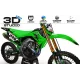 Kit déco moto KIT DECO KAWASAKI ADAPTASI GN 3D