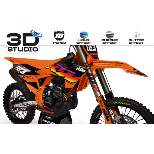 Motorstickerset Stickerset Motorcross KTM SX SXF EXC - ORANGE GUSTY 3D
