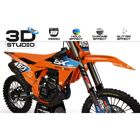 Motorstickerset Stickerset Motorcross voor KTM PERSO KRUZZ orange 3D