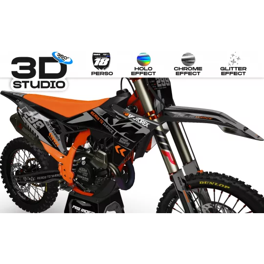 Kit adesivos moto KIT ADESIVOS Motocross para KTM PERSO CARBONADO 3D
