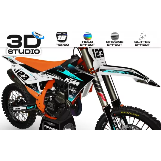 Kit adesivos moto KIT ADESIVOS Motocross KTM PERSO HOLI 3D