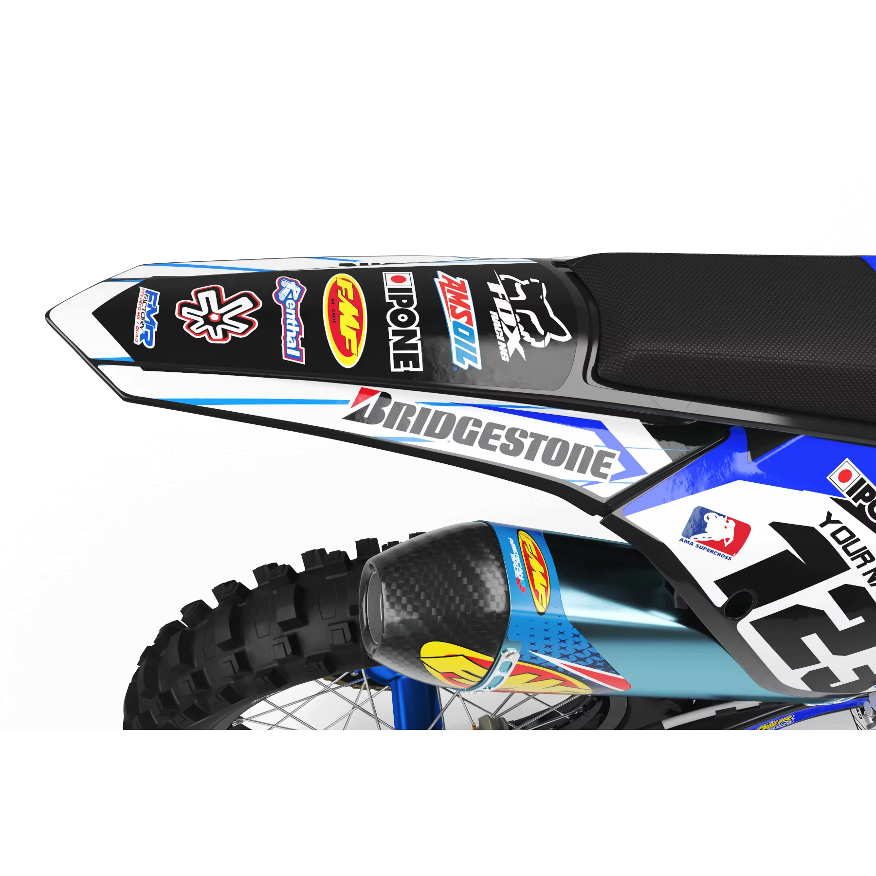 Kit adesivos moto KIT ADESIVOS MOTOCROSS PERSO BOXER azul (ref:prda1e)