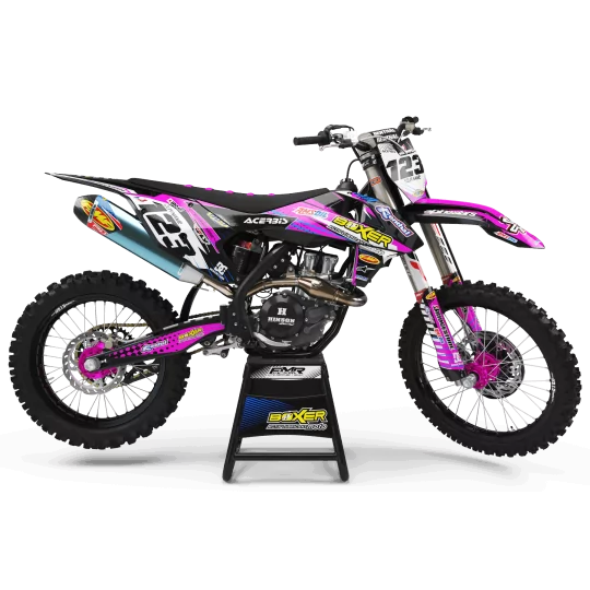 Kit adesivos moto KIT ADESIVOS MOTOCROSS PERSO BOXER rosa (ref:prda1f)