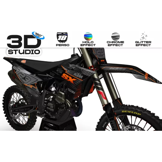 Kit adesivos moto KIT ADESIVOS Motocross KTM VERTEX (REF:PRDA39C1) 3D