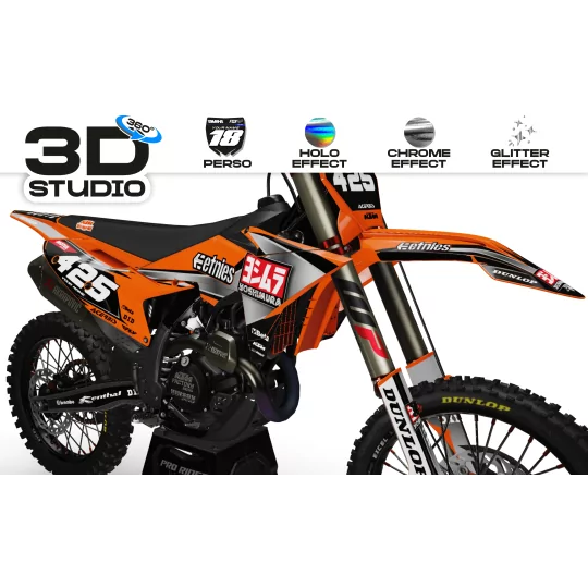 Kit adesivos para mota KIT ADESIVOS Motocross KTM ETNIES YOSHIMURA 3D