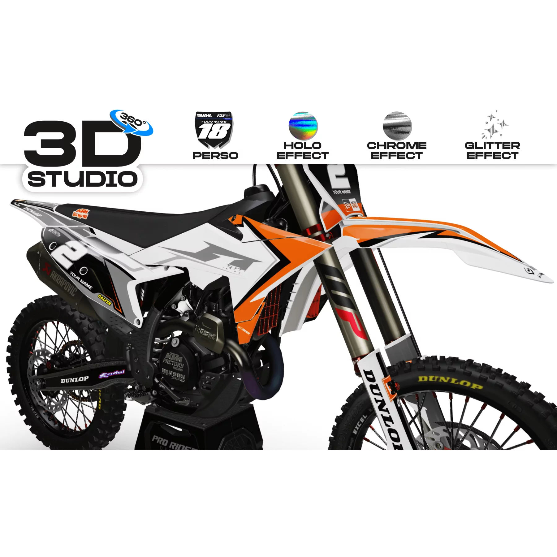 GRAFICHE moto Grafiche Motocross  KTM ORIGINE 3D