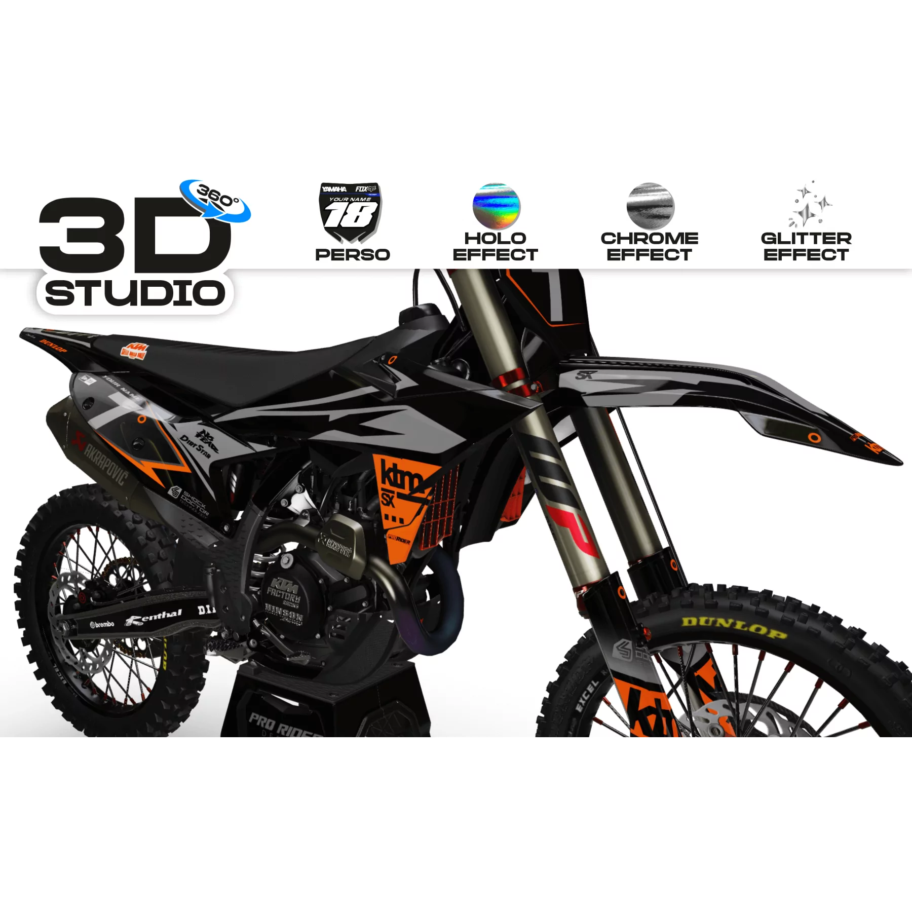 Grafiche moto GRAFICHE Motocross KTM FORCE RACING 3D
