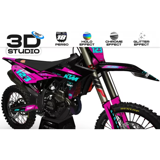 Motorstickerset STICKERSET Motorcross KTM PERSO KLASP 3D