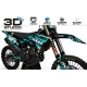 Kit adhesivos para moto KIT ADHESIVOS de motocross KTM JUST1 VERDE AZULADO 3D