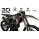 Kit adhesivos moto KIT ADHESIVOS CHROME Motocross KTM VERTEX BLANC (REF:PRDA39C3) 3D