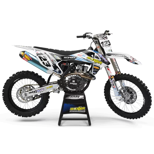 Kit adesivos moto KIT ADESIVOS MOTOCROSS PERSO BOXER branco (ref:prda1g)