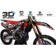 Kit adesivos moto Kit adesivos Motocross perso HONDA RED INDO 3D