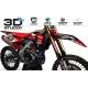 Kit adesivos moto KIT ADESIVOS MOTOCROSS honda FACTORY ENERGY rouge (ref:prda33a) 3D