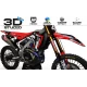 Kit adhesivos moto KIT ADHESIVOS Motocross HONDA RED FRAME 3D