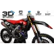 Kit adesivos moto KIT ADESIVOS Motocross HONDA BUD RACING NOIR|ROUGE (REF:PRDA36A1) 3D