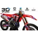 Kit adhesivos moto KIT ADHESIVOS Motocross HONDA JUST1 BLUE 3D