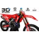 Kit adesivos moto KIT ADESIVOS Motocross HONDA MOTUL RED 3D