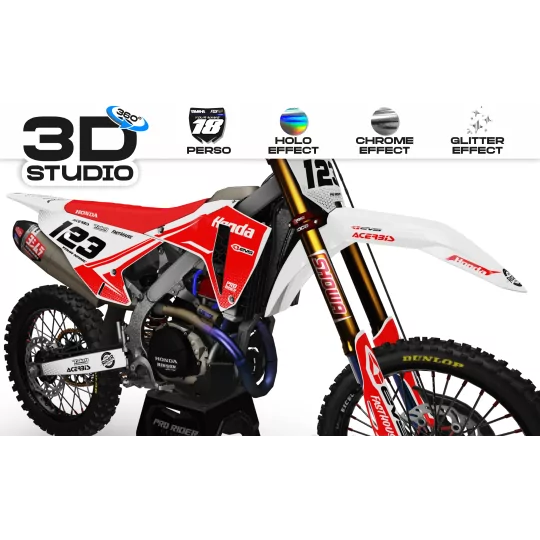 Kit adesivos moto KIT ADESIVOS Motocross HONDA EVS ORIGINE 3D