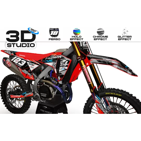 Kit adesivos moto KIT ADESIVOS Motocross HONDA GO PRO hart and huntington a preço Excecional (REF:PRDA38A) 3D