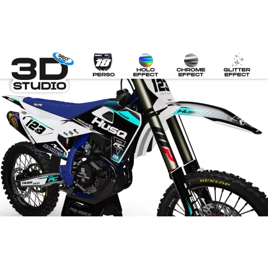 Motorstickerset STICKERSET Motorcross PERSO HUSQVARNA WAMZU 3D