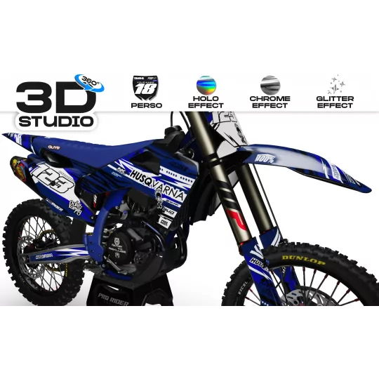 Stickerset motor STICKERSET Motocross HUSQVARNA JUST1 WHITE 3D