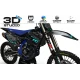 Motorcycle graphics GRAPHICS Motocross HUSQVARNA VERTEX TEAL 3D