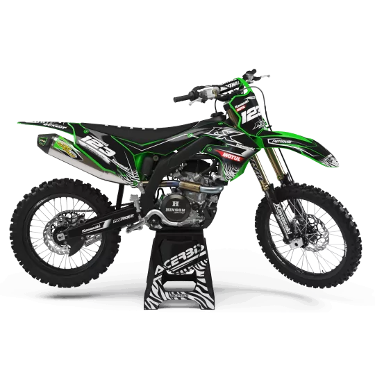 Motorcycle graphics GRAPHICS KX 250 / 2021 Motocross KAWASAKI MOTUL black and white (PRD 2812)