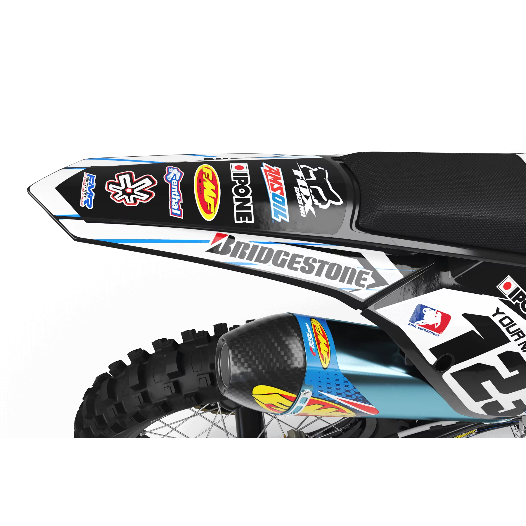 Kit adesivos moto KIT ADESIVOS MOTOCROSS PERSO BOXER preto (ref:prda1h)