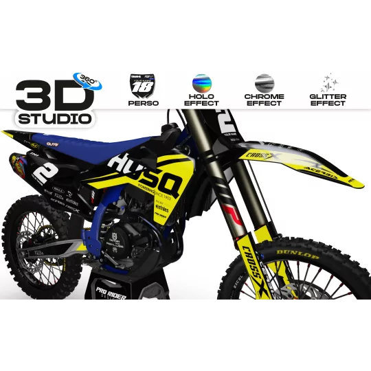 Kit adesivos moto KIT ADESIVOS Motocross HUSQVARNA ONE GROUND - 3D