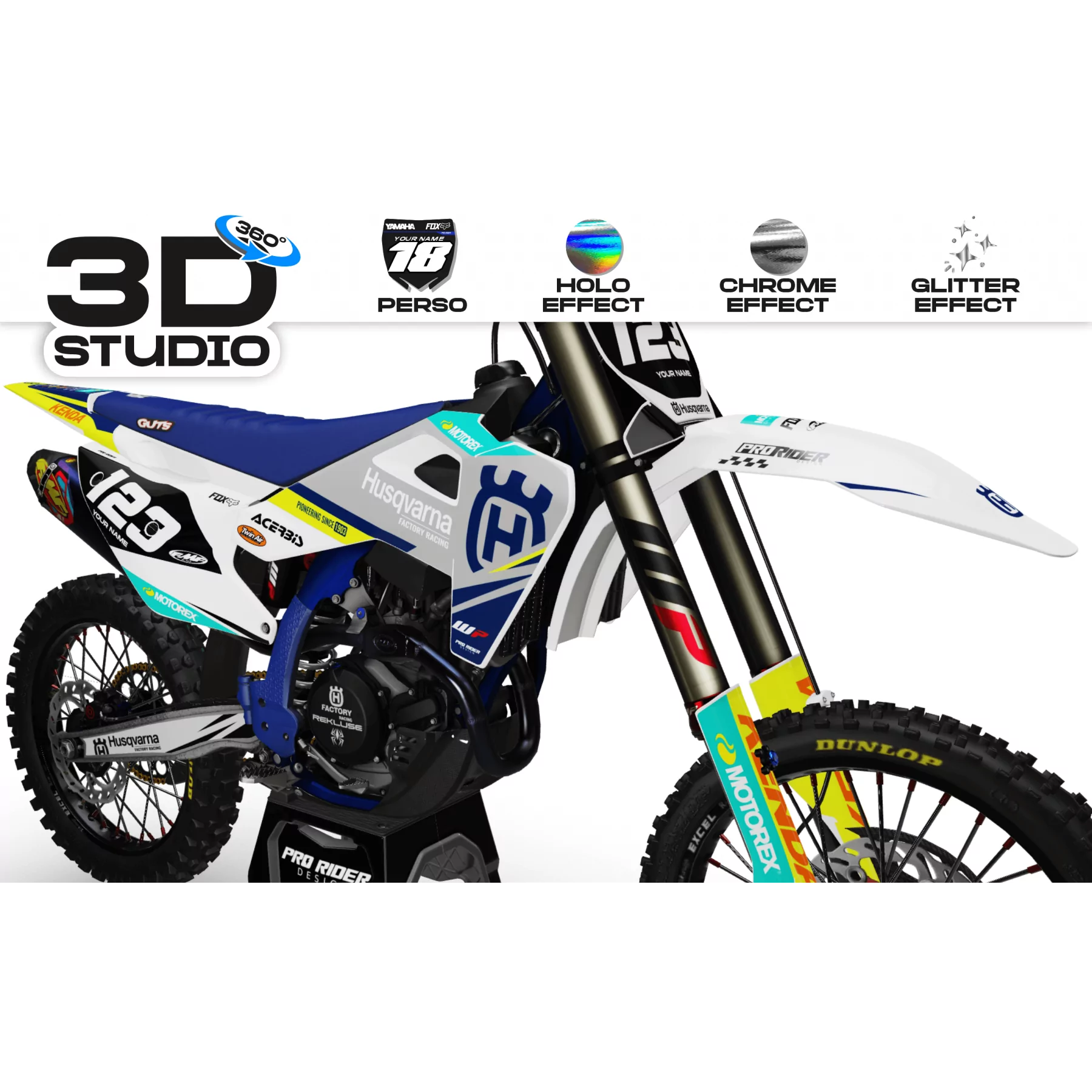 Motorrad-Dekor Dekor TC-FC-TE-FE... HUSQVARNA | ORIGINAL OEM 3D