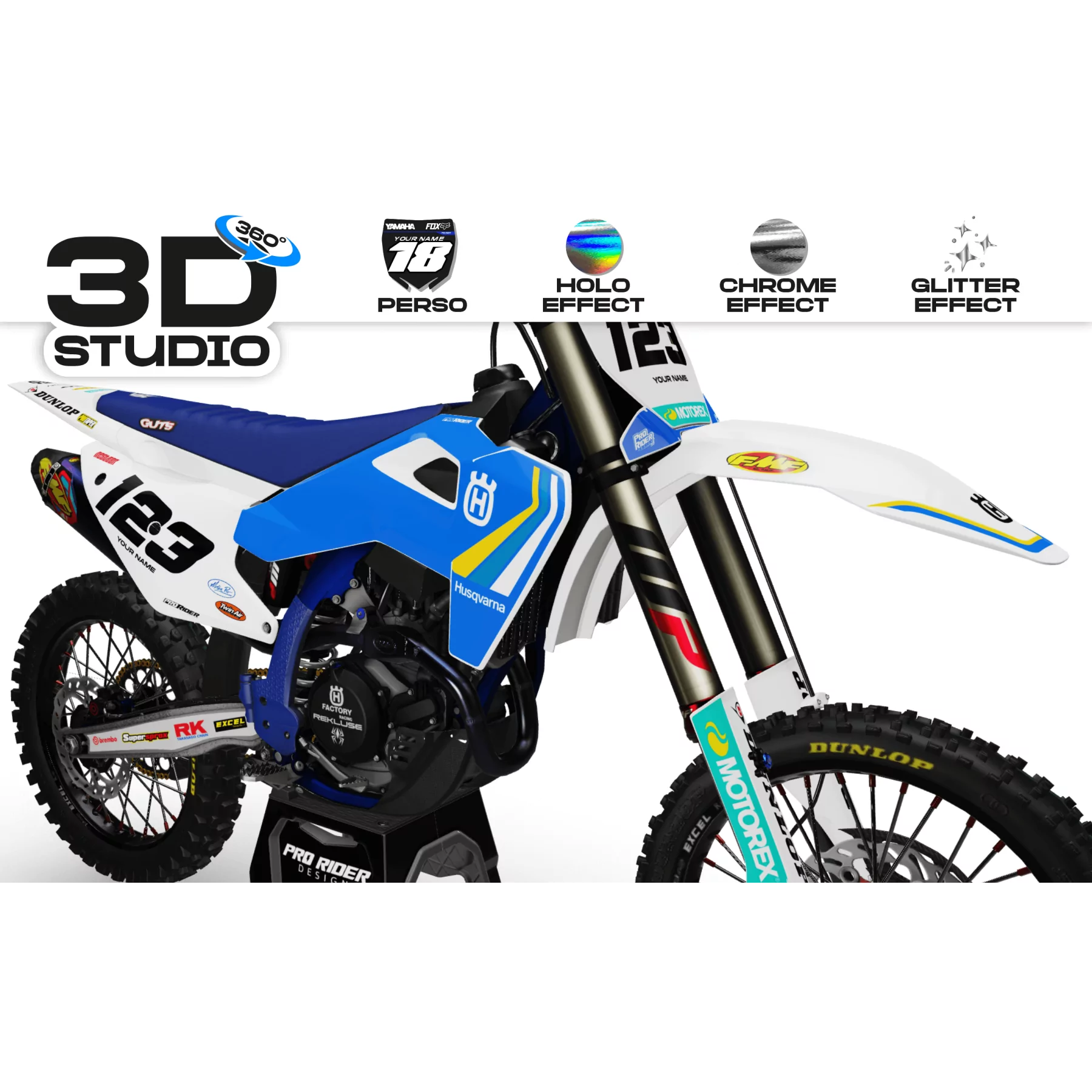Motorstickerset Stickerset TC-FC-TE-FE... HUSQVARNA | HERITAGE MXGP - 3D