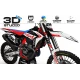 Motorrad Dekor Dekor PERSO GASGAS Factory BK/WT - 3D
