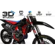 Motorrad Dekor Dekor PERSO GASGAS GP BLACK MATTE - 3D