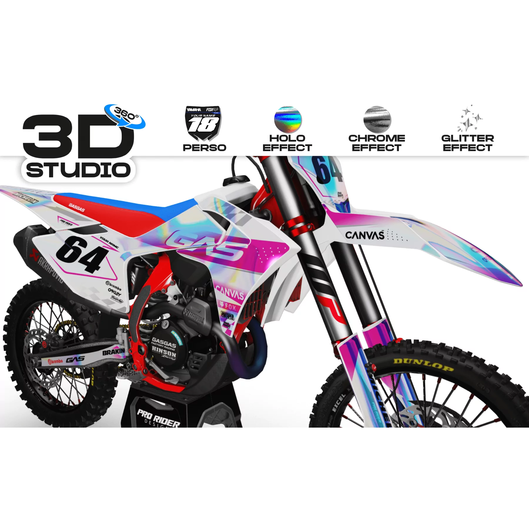 Motorrad Dekor Dekor GASGAS VINA 3D