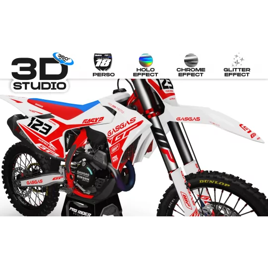 Kit adesivos moto Kit adesivos GASGAS GP WHITE - 3D
