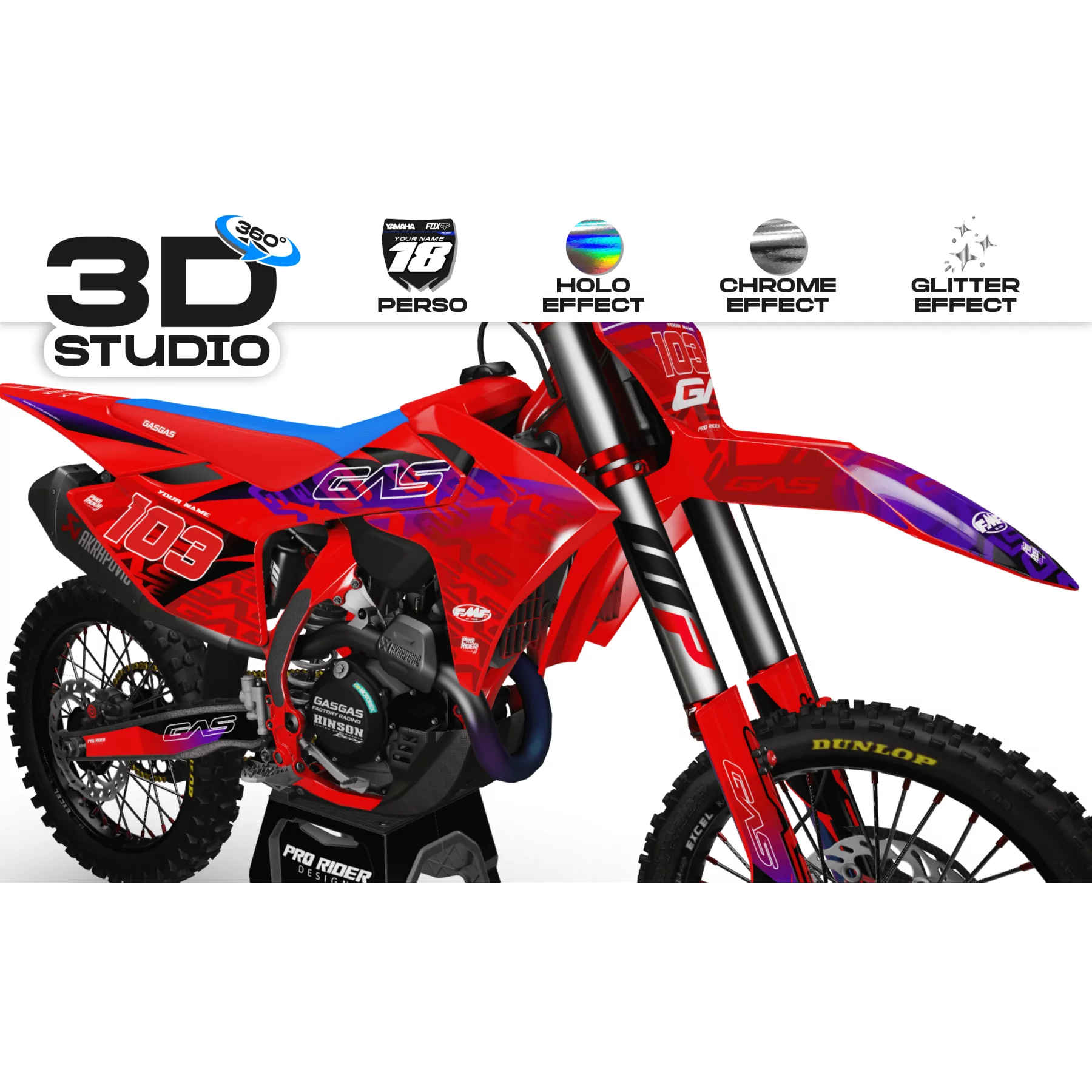 Grafiche moto grafiche GASGAS FADE ADAPTRED 3D