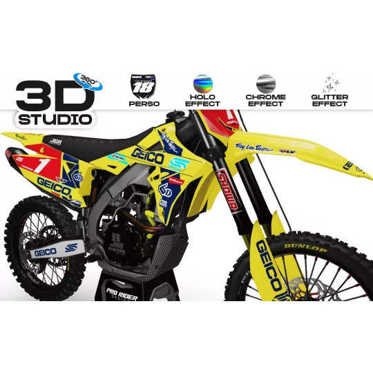 Kit adesivos moto Kit adesivos perso GEICO SUZUKI 3D