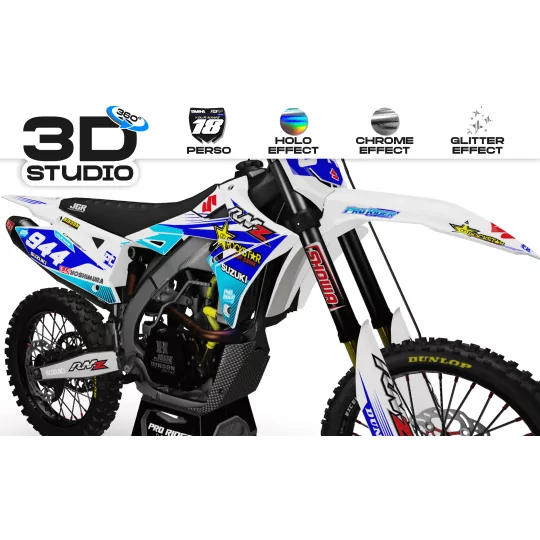 Stickerset motor STICKERSET Motorcross SUZUKI PERSO OSTIL 1 3D