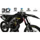 Motorstickerset STICKERSET Motocross SUZUKI FACTORY NEKEN BLACK MATE (ref:prda31d) 3D