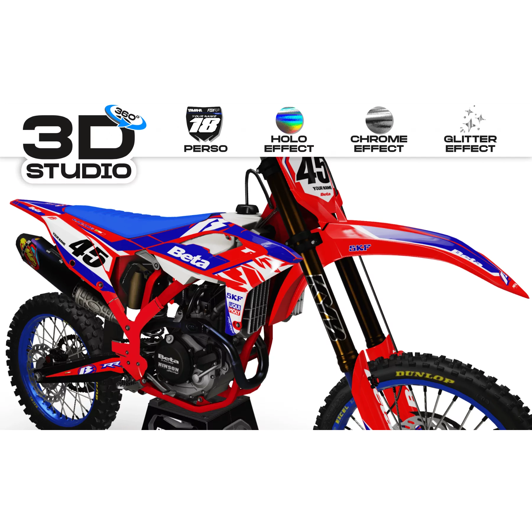 Stickerset moto STICKERSET MOTOCROSS BETA ALL 'RIDERS 3D